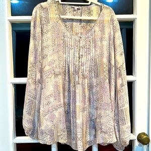 Vintage calypso St. Barth 100% silk tunic. Oversized